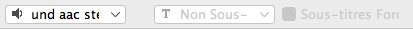 piste audio et sous-titres