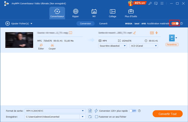 Activer l'accélération matérielle