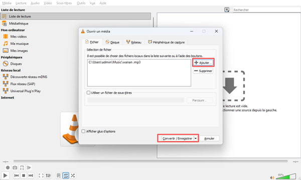 Ajouter un fichier MP3
