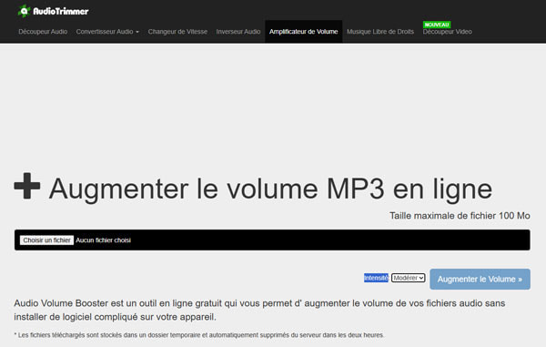 Augmenter le volume MP3 avec Audio Trimmer
