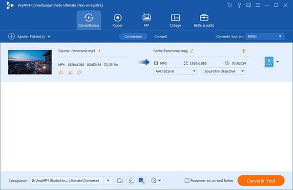 Convertir MP4 en MPEG