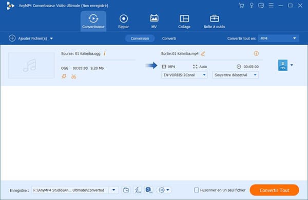 Convertir OGG en MP4