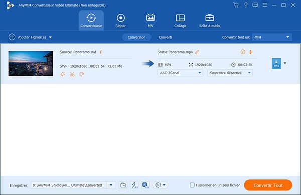 Convertir le format SWF en MP4