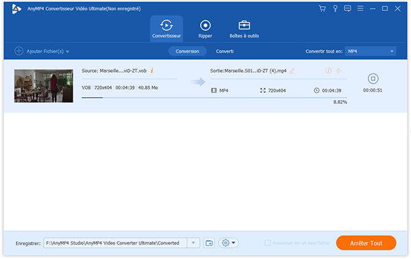 Convertir le format VOB en MP4