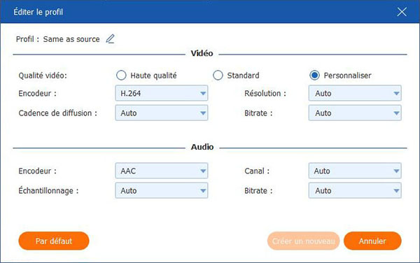 Modifier des paramètres vidéo pour réduire la taille de la vidéo