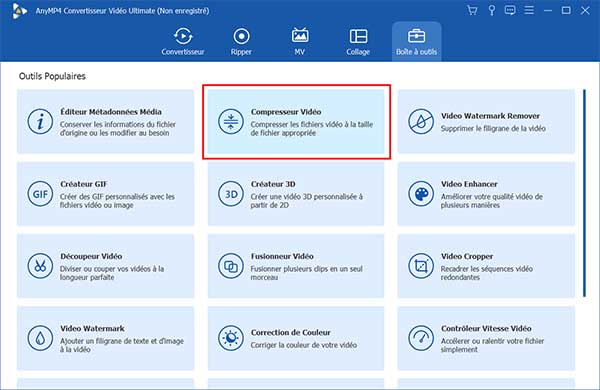Ouvrez l'outil Compresseur Vidéo
