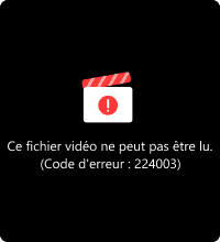 Erreur de lecture vidéo