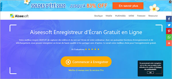 Aiseesoft Enregistreur d'Écran Gratuit