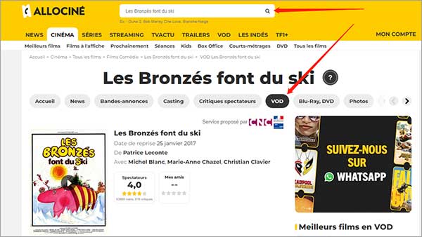 Télécharger Les Bronzés font du ski sur AlloCiné