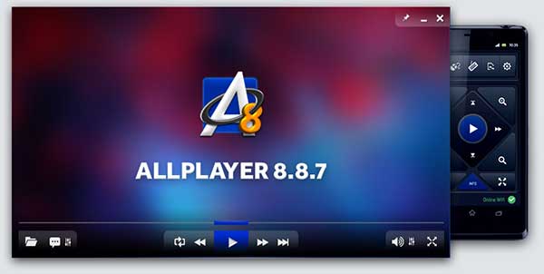 L'interface d'AllPlayer