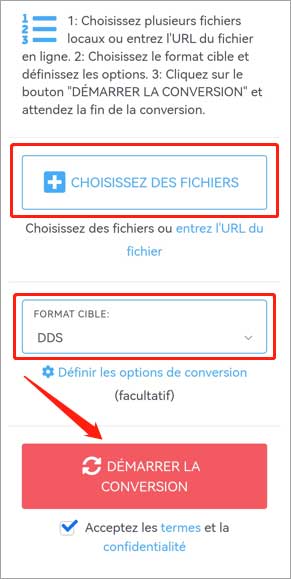 Convertir PNG en DDS avec CDKM