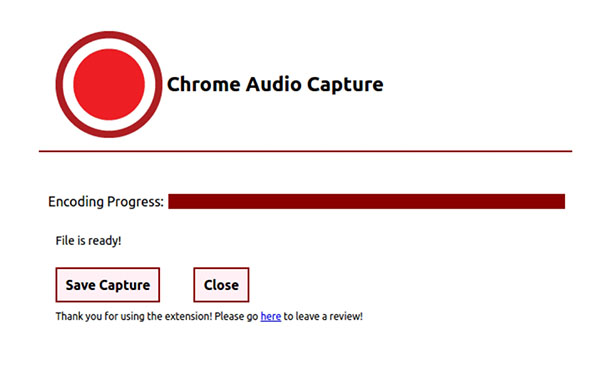 Enregistrer l'audio Chrome avec Chrome Audio Capture
