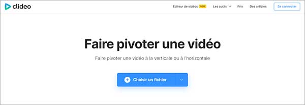 Ajouter le fichier sur Clideo