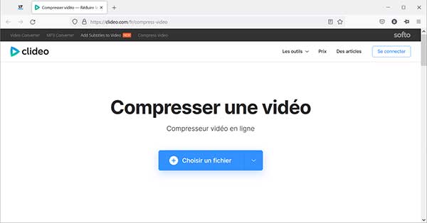 Clideo Compresseur vidéo en ligne