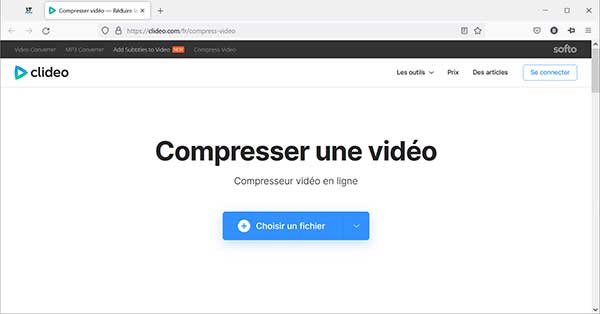 Choisir un fichier avec Clideo