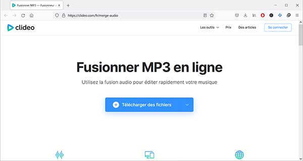 Clideo - Fusionner MP3 en ligne