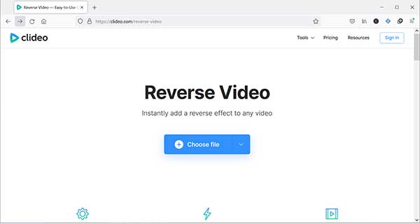 Clideo - Reverse Video