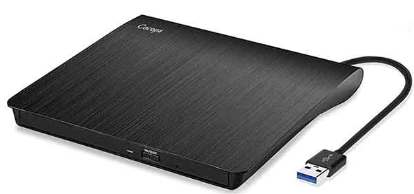 Lecteur CD DVD externe USB C, adaptateur USB Type C vers USB 3.0 Superdrive  lecteur optique