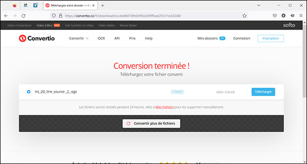 Convertir AVI en OGV en ligne gratuitement