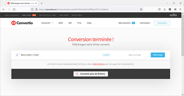 Convertio - Convertisseur de fichier