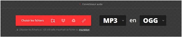 Convertir MP3 en OGG en ligne