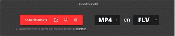 Convertio Convertir MP4 en FLV en ligne