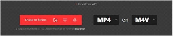 Convertir MP4 en M4V avec Convertio