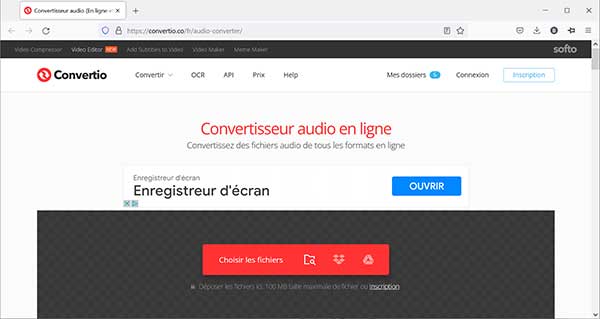 Convertio - Convertisseur Audio en Ligne