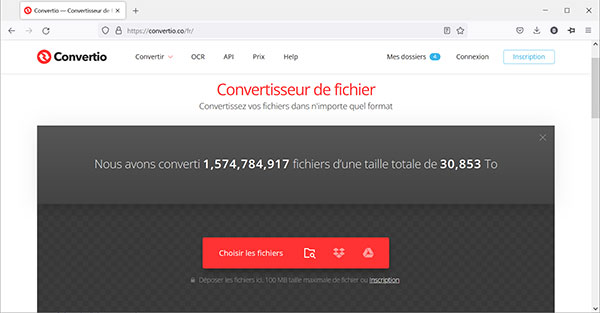 Convertio - Convertisseur de fichier