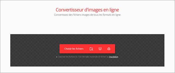 Convertir WebP en PNG avec Convertio