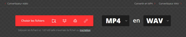 Convertir MP4 en WAV en ligne