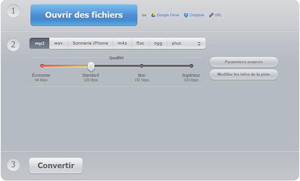 Convertir FLAC en MP3 en ligne sur Mac