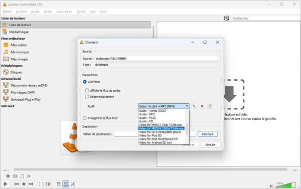 Copier DVD sur PC avec VLC