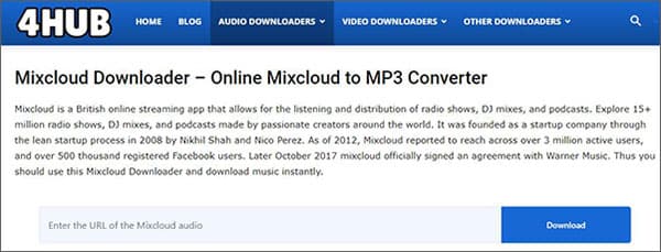 Convertir Mixcloud en MP3 en ligne