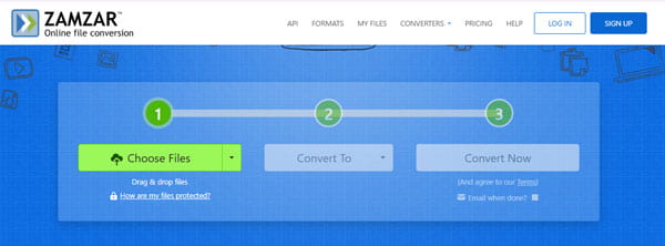 Convertir VOB en MP4 avec Zamzar