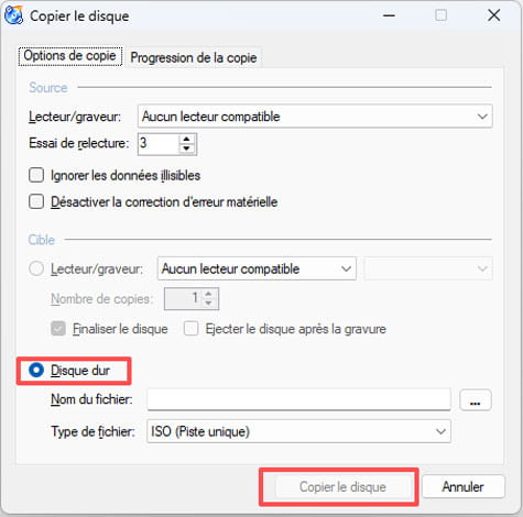 Copier le disque