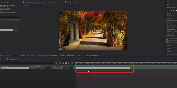 Couper la vidéo avec After Effect