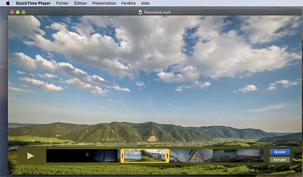 Couper une vidéo sur Mac avec QuickTime Player