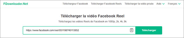 Télécharger un Reel Facebook avec FDownloader.net