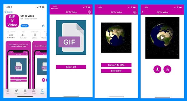Convertir GIF en vidéo sur iOS