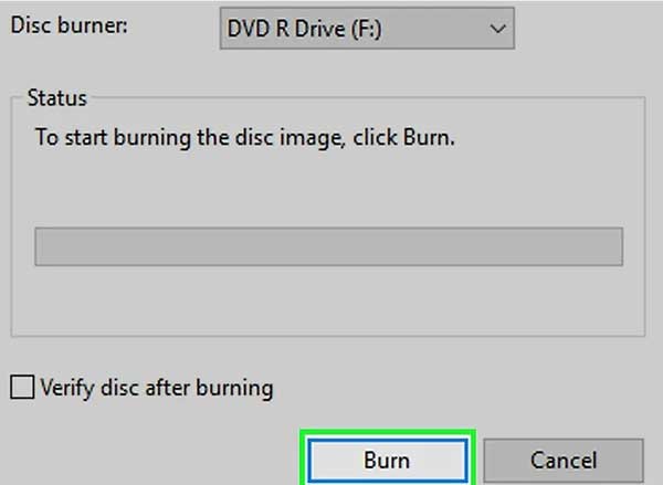 Graver DVD avec la fonction intégrée de Windows 10