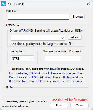 Graver ISO sur USB avec ISO to USB