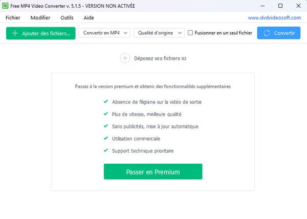 Extraire DVD en MP4 avec DVDVideoSoft