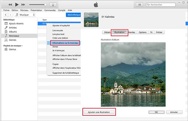 Ajouter une image sur une musique MP3 avec iTunes