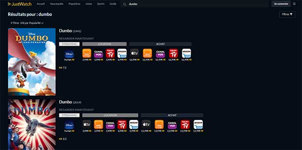 Télécharger Dumbo depuis JustWatch