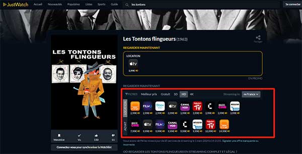 Télécharger Les Tontons flingueurs depuis JustWatch