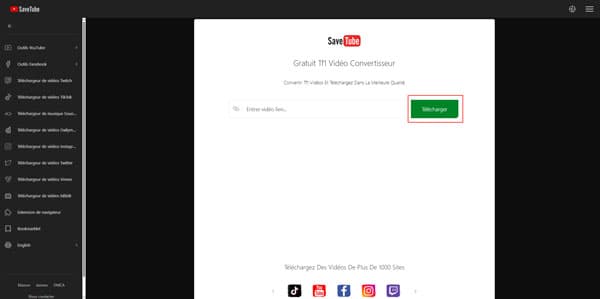 Télécharger une vidéo TF1+ avec SaveTube