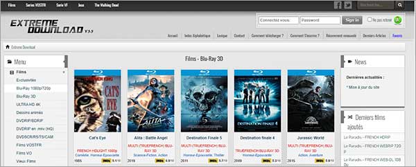 Télécharger un film avec Extreme Download
