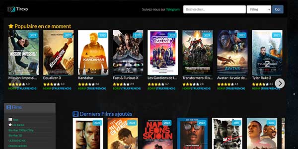 Télécharger des films et séries Tirexo