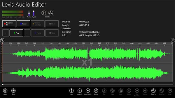 Enregistreur MP3 - Lexis Audio Editor